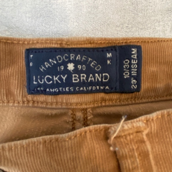 Lucky Brand Sofia Skinny Corduroy Pants Womens 10 Short  26" Inseam Light Brown - Picture 5 of 8